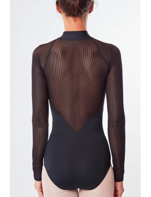 Justaucorps Résille Col Officier Repetto D0714 - FAME LA MAISON DE LA DANSE