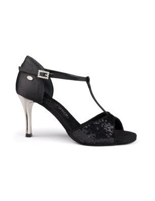 Portdance PD600 Fashion – Chaussures Latin Satin Pailleté | Fame La Maison de la Danse