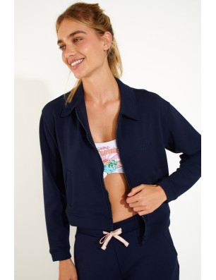 Blouson zippé bleu marine DARLENE BAYJOY – Banana Moon Activewear - FAME LA MAISON DE LA DANSE
