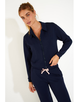 Blouson zippé bleu marine DARLENE BAYJOY – Banana Moon Activewear - FAME LA MAISON DE LA DANSE