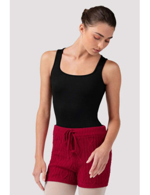 Short tricoté danse femme Bloch Lutina - noir, taille haute coton - Bloch R90006 | FAME LA MAISON DE LA DANSE