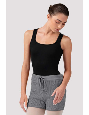 Short tricoté danse femme Bloch Lutina - noir, taille haute coton - Bloch R90006 | FAME LA MAISON DE LA DANSE