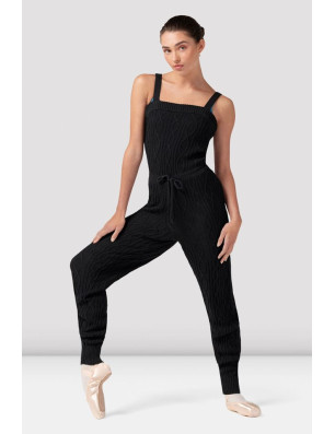 Combinaison tricotée danse femme Bloch Haliay – noire, coton chaud et élégant - U12003 | FAME LA MAISON DE LA DANSE