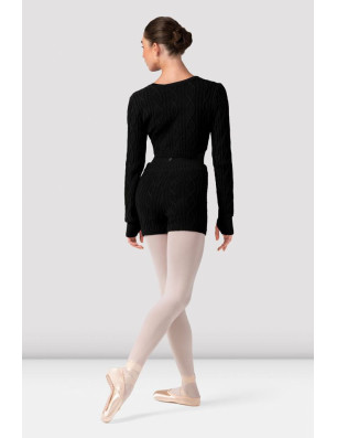 Haut cache-cœur danse femme Bloch Atiyah – noir, manches longues élégantes - Z30012 | FAME LA MAISON DE LA DANSE