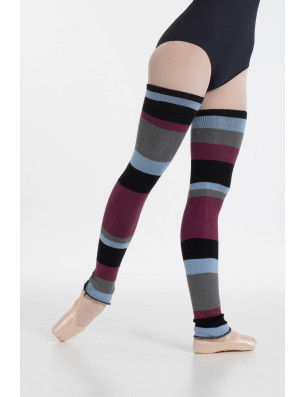 Longs chauffe-jambes rayés danse femme Intermezzo – coton, confort et élégance  - 2023 | FAME LA MAISON DE LA DANSE
