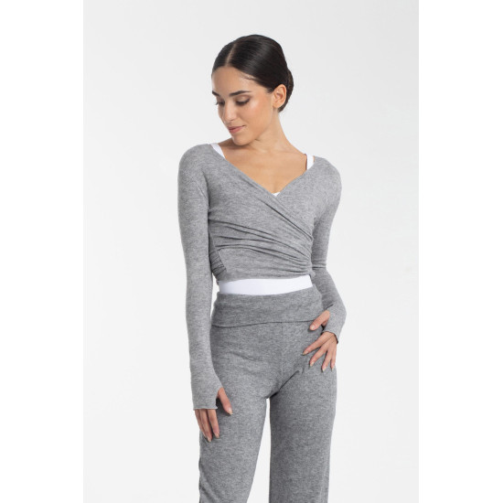 T-shirt croisé danse femme Intermezzo – viscose, manches longues, confort et élégance - 6450 | FAME LA MAISON DE LA DANSE