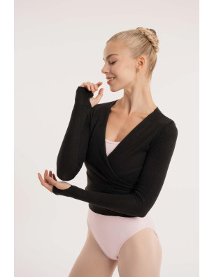 T-shirt croisé danse femme Intermezzo – viscose, manches longues, confort et élégance - 6450 | FAME LA MAISON DE LA DANSE