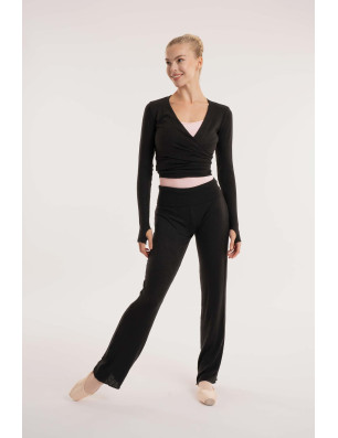 T-shirt croisé danse femme Intermezzo – viscose, manches longues, confort et élégance - 6450 | FAME LA MAISON DE LA DANSE