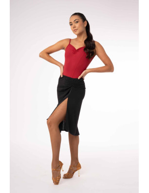 Jupe tango noire danse latine femme Intermezzo – élégance et fluidité - 7403 | FAME LA MAISON DE LA DANSE