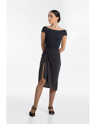 Jupe tango noire danse latine femme Intermezzo – élégance et fluidité - 7403 | FAME LA MAISON DE LA DANSE