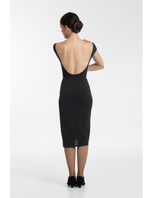 Jupe tango noire danse latine femme Intermezzo – élégance et fluidité - 7403 | FAME LA MAISON DE LA DANSE