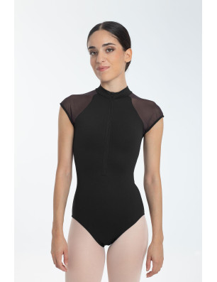Justaucorps danse femme Intermezzo – manches courtes, fermeture éclair, confort et élégance - 31254 | FAME LA MAISON DE LA DANSE