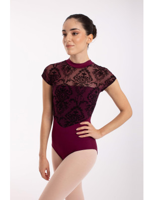 Justaucorps danse fille Intermezzo Manila – col haut, résille floquée, zip au dos - 31589 | FAME LA MAISON DE LA DANSE