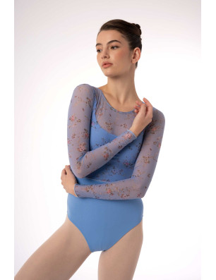 Haut de danse FIORE Intermezzo – manches longues, tulle fleuri élégant - 6645 | FAME LA MAISON DE LA DANSE