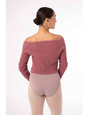 Pull court Fedora Intermezzo – manches longues, tricot torsadé, danse et échauffement - 6646 | FAME LA MAISON DE LA DANSE