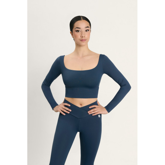 Crop top GIORGIA Intermezzo – manches longues, maintien et élégance pour danse et fitness - 6655 | FAME LA MAISON DE LA DANSE
