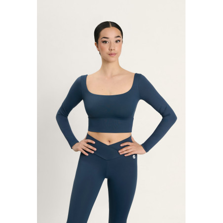Crop top GIORGIA Intermezzo – manches longues, maintien et élégance pour danse et fitness - 6655 | FAME LA MAISON DE LA DANSE