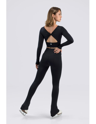 Crop top GRAYSON Intermezzo – manches longues, dos croisé, confort et élégance pour danse - 6656 | FAME LA MAISON DE LA DANSE