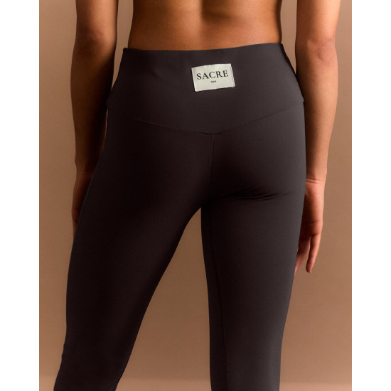Legging Marius Marron Glacé – Taille Haute & Fibres Recyclées | SACRE Paris | FAME LA MAISON DE LA DANSE