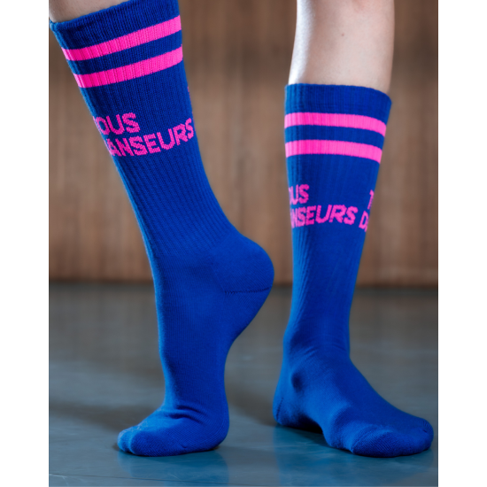 Chaussettes Bleu Électrique | Tous Danseurs - FAME LA MAISON DE LA DANSE
