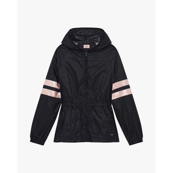 Veste Coupe‑Vent Noir – Satin Signature & Nylon Déperlant | Repetto S0699