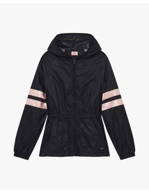 Veste Coupe‑Vent Noir – Satin Signature & Nylon Déperlant | Repetto S0699