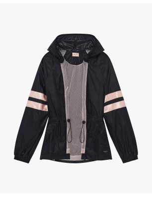 Veste Coupe‑Vent Noir – Satin Signature & Nylon Déperlant | Repetto S0699