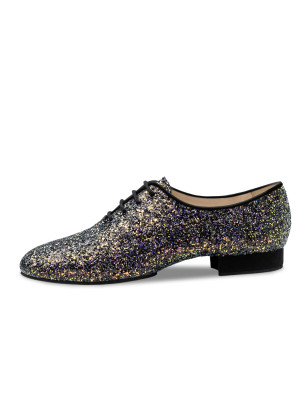 Werner Kern Abigail Brocade galaxy – Chaussure de danse plate scintillante | Fame La Maison de la Danse