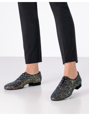 Werner Kern Abigail Brocade galaxy – Chaussure de danse plate scintillante | Fame La Maison de la Danse