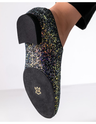 Werner Kern Abigail Brocade galaxy – Chaussure de danse plate scintillante | Fame La Maison de la Danse