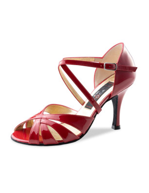 Werner Kern Adora – Chaussures de danse vernis rouge 8 cm | Fame La Maison de la Danse