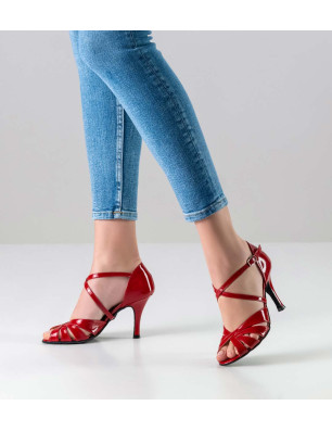 Werner Kern Adora – Chaussures de danse vernis rouge 8 cm | Fame La Maison de la Danse
