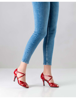 Werner Kern Adora – Chaussures de danse vernis rouge 8 cm | Fame La Maison de la Danse