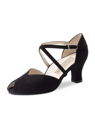 Werner Kern Fatima – Chaussures de danse daim noir 6 cm | Fame La Maison de la Danse