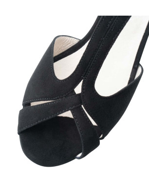 Werner Kern Francis – Chaussures de danse daim noir 6,5 cm | Fame La Maison de la Danse