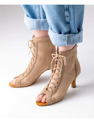 Werner Kern Melisande – Bottines de danse daim beige 6 cm | Fame La Maison de La Danse