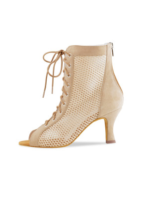 Werner Kern Melisande – Bottines de danse daim beige 6 cm | Fame La Maison de La Danse