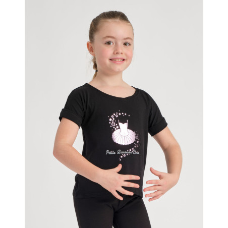 T-Shirt Danse Fille - ALBANY JR STARS TEMPS DANSE - FAME LA MAISON DE LA DANSE