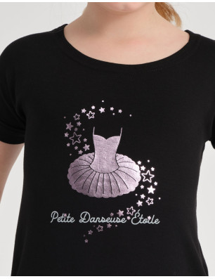 T-Shirt Danse Fille - ALBANY JR STARS TEMPS DANSE - FAME LA MAISON DE LA DANSE