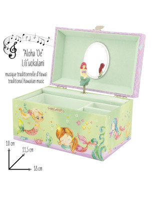 Coffre Musical Sirène & Coquillage – Boîte à bijoux enfant | Fame La Maison de la Danse