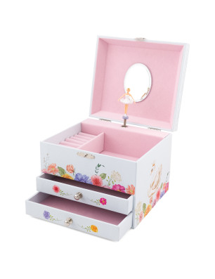 Coffre Musical 2 Tiroirs Ballerine – Boîte à bijoux enfant | Fame La Maison de la Danse