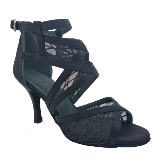 Rosso Latino MANU – Chaussures de danse noir | Talon 8 cm - Fame La Maison de la Danse