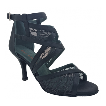 Rosso Latino MANU – Chaussures de danse noir | Talon 8 cm - Fame La Maison de la Danse