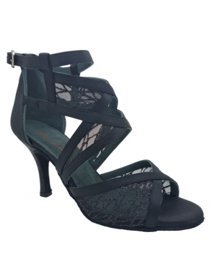 Rosso Latino MANU – Chaussures de danse noir | Talon 8 cm - Fame La Maison de la Danse