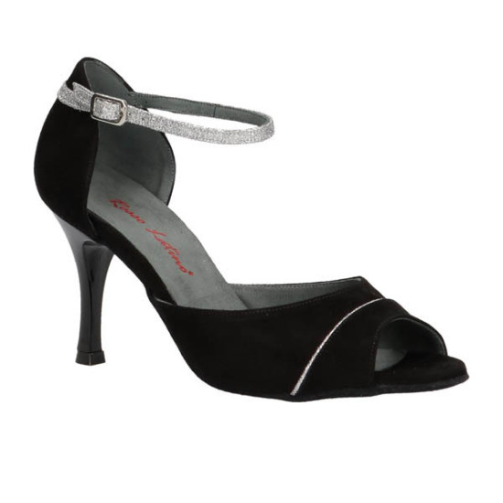BL03 Rosso Latino – Chaussures de danse noir & argent | Talon 8 cm -  Fame La Maison de la Danse