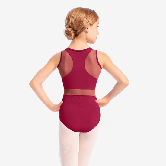 Justaucorps fille Eva SL134 – Mesh & Coutures Princesse | Só Dança - Fame La Maison de la Danse