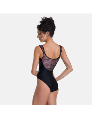 Justaucorps Michela BY66 – Deux‑tons & Mesh | Só Dança - Fame La Maison de la Danse