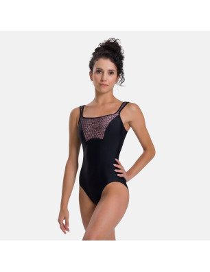 Justaucorps Michela BY66 – Deux‑tons & Mesh | Só Dança - Fame La Maison de la Danse