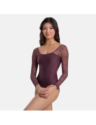 Justaucorps Aurea BY67 – Manches longues mesh & dos ouvert | Só Dança - Fame La Maison de la Danse