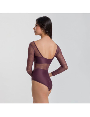 Justaucorps Aurea BY67 – Manches longues mesh & dos ouvert | Só Dança - Fame La Maison de la Danse